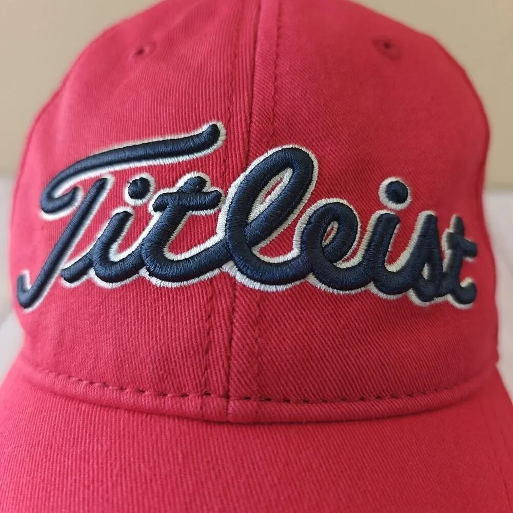 Titleist FJ Pro V1 tour embroidered cotton red golf hat